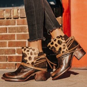 Freebird by Steven Animal Print Ankle Booties